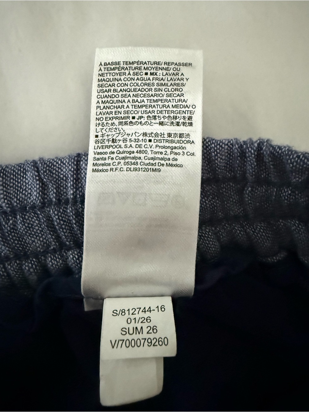NWT Banana Republic Wide Leg Cropped Pants in Heathered Blue linen Blend - Picture 9 of 11